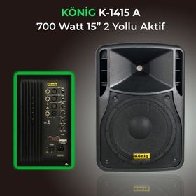 Konig K-1415 A 15 inç 400 W Aktif Hoparlör