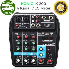 Konig K-200 4 Kanal Stüdyo Kayıt Deck Mikser