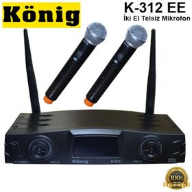 Konig K-312EE Çift El İki Kanal Uhf Telsiz Mikrofon