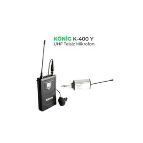 Konig K-400Y Şarjlı Uhf Telsiz Kablosuz Yaka Mikrofonu