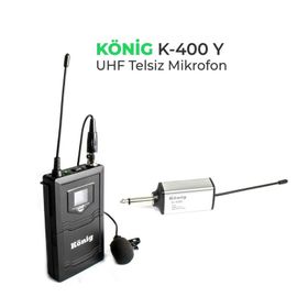Konig K-400Y Şarjlı Uhf Telsiz Kablosuz Yaka Mikrofonu