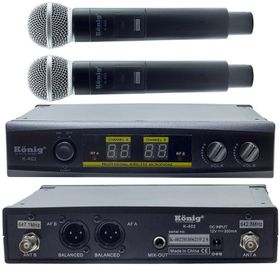 Konig K-402 El Yaka İki Kanal Uhf Telsiz Mikrofon