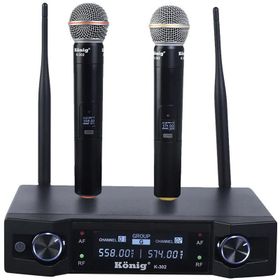 Konig K-402 El Yaka İki Kanal Uhf Telsiz Mikrofon