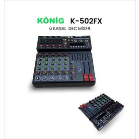 Konig K-502FX 5 Kanal Ultra Slim Mikser
