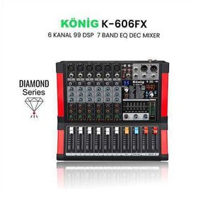 Konig K-606FX 6 Kanal Efektli Ses Mikseri