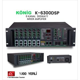 Konig K-6300 DSP 4-8 OHM 300W 6 Kanal Amfi