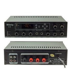 Konig K-80 80W USB-SD-Bluetooth Destekli 2 Bölgeli Trafolu Mixer Anfi