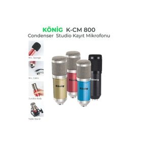 Konig K-CM 800 Siyah Condanser Stüdyo Kayıt Mikrofonu