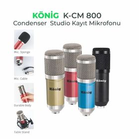 Konig K-CM 800 Siyah Condanser Stüdyo Kayıt Mikrofonu