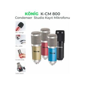 Konig K-CM 800 Siyah Condanser Stüdyo Kayıt Mikrofonu