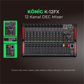 Konig K12 FX 12 Kanallı Deck Mikser