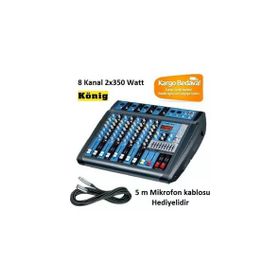 Konig KA-8700P 2x350W 8 Kanal Power Mikser