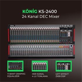 Konig KS-2400 24 Kanallı Deck Mikser
