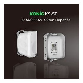 Konig KS-5T 5 inç 60 Watt İki Yollu Çift Kademeli Duvar Hoparlörü