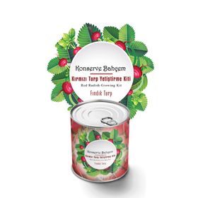 Konserve Bahçem Fide Yetiştirme Kiti Kırmızı Turp