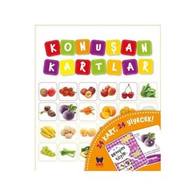 Konuşan Kartlar - 24 Kart 24 Yiyecek - Net Çocuk Yayınları