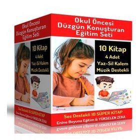 Konuşmayı Geliştiren Eğitim Seti 10 Müzik Destekli Kitap Enine Boyuna Eğitim