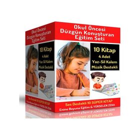 Konuşmayı Geliştiren Eğitim Seti 10 Müzik Destekli Kitap Enine Boyuna Eğitim