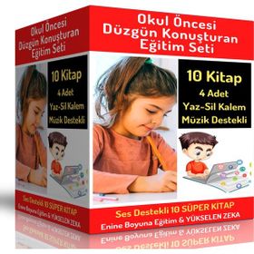 Konuşmayı Geliştiren Eğitim Seti 10 Müzik Destekli Kitap Enine Boyuna Eğitim