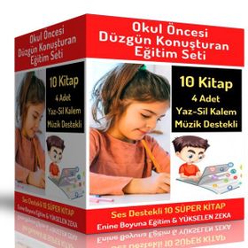 Konuşmayı Geliştiren Eğitim Seti 10 Müzik Destekli Kitap Enine Boyuna Eğitim