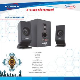 Korax KX-FM3101 Bluetooth 2+1 Ses Sistemi