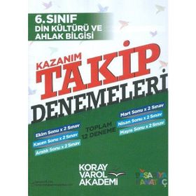 Koray Varol 6. Sınıf Din Kültürü Kazanım Takip Denemeleri - kollektif