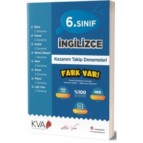 Koray Varol Yayınları 6. Sınıf İngilizce Kazanım Takip Denemeleri