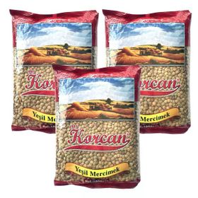 Korcan 1 kg Yeşil Mercimek (2 adet)