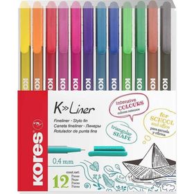 Kores 12'li 0.4 mm İnce Uçlu Yazı ve Çizim Kalemi