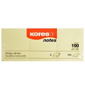 Kores 50x40 mm Sarı 100 Yaprak Yapışkanlı Not Kağıdı