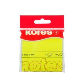 Kores 7.5 cm Sarı 100'lü Yapışkanlı Not Kağıdı