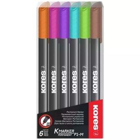 Kores Set 6'lı Pvc Permanet Marker
