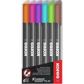 Kores Set 6'lı Pvc Permanet Marker