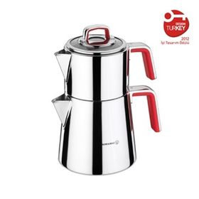 Korkmaz A081-01 Vertex Kırmızı Çaydanlık Takımı