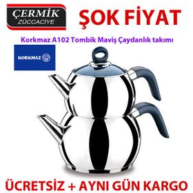Korkmaz A102 Tombik Maviş Çaydanlık Takımı