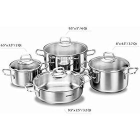 Korkmaz A1606 Perla 8 Parça Inox Tencere Seti