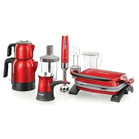 Korkmaz A1811 Rosa Eloktro 1600 W Hız Kademeli 1.8 lt Kapasiteli Mutfak Robotu Kırmızı