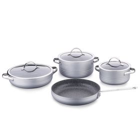 Korkmaz A2619-3 Linea Gri 7 Parça Tencere Takımı