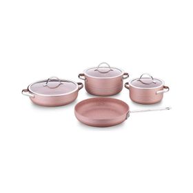 Korkmaz A2619 Linea Rose Gold 7 Parça Tencere Seti