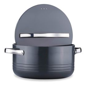 Korkmaz A2620-2 Siyah Linea Plus 7 Parça Cosmica Tencere Seti