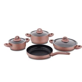 Korkmaz A2894 Bella Granit Rosegold 7 Parça Tencere Seti