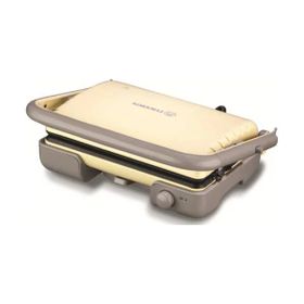 Korkmaz A316-03 800 W 6 Adet Pişirme Kapasiteli Teflon Çıkarılabilir Plakalı Izgara ve Tost Makinesi Sarı