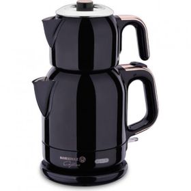 Korkmaz A331-09 Çaytema Deluxe Siyah Rosegold Çay Makinesi