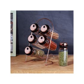 Korkmaz A5530 Rose Gold Stora Glass 7 Parça Baharat Seti