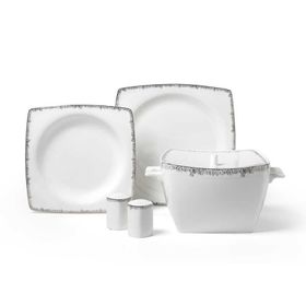 Korkmaz A8424 Bone Selection 60 Parça Kare Yemek Takımı