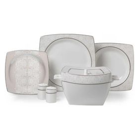 Korkmaz A8437 Bone Selection 60 Parça Kare Yemek Takımı