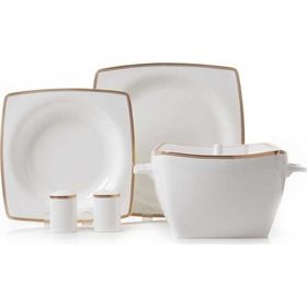 Korkmaz A8438 Bone Selection 60 Parça Kare Yemek Takımı