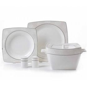 Korkmaz A8442 Bone Selection 60 Parça Kare Yemek Takımı