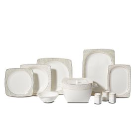 Korkmaz A8444 Bone Selection 60 Parça Kare Yemek Takımı