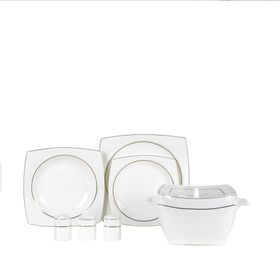 Korkmaz A8460 Bone Collection 60 Parça Kare Yemek Takımı